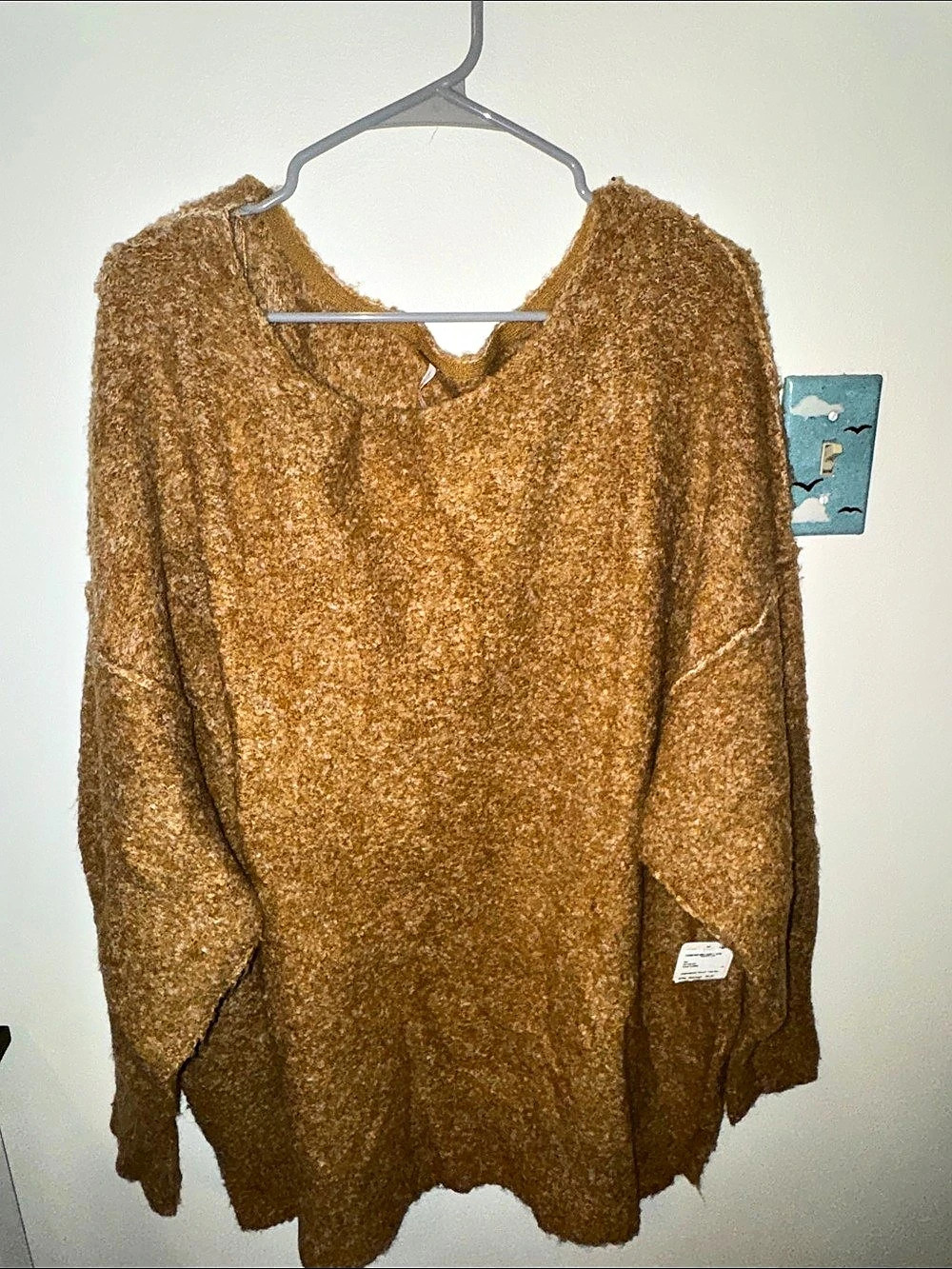 Free People Ottoman Slouchy Tunic Brown Sweater
